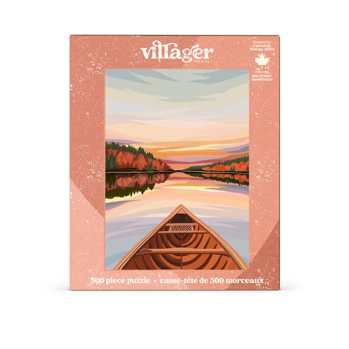Villager Puzzles Canoeing at Dawn
