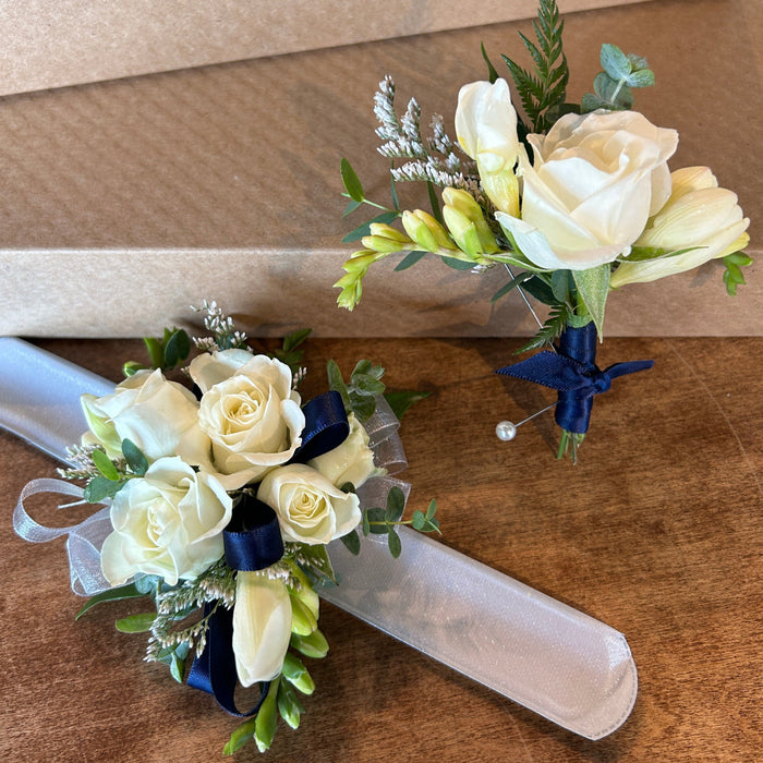 Corsage and Boutonniere Combo Sets