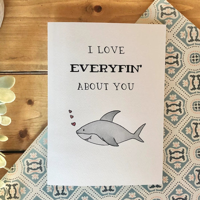 I Love Every Fin About You Greeting Card