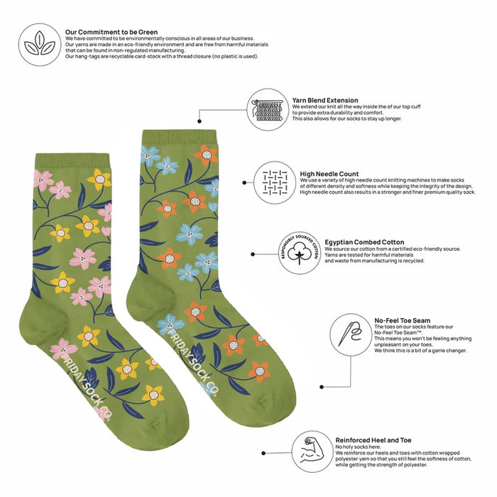 Women's Socks Flower Vine