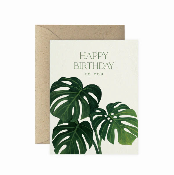 Card Monstera Birthday