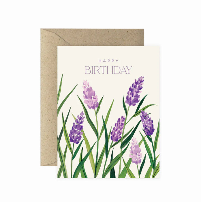 Card Lavender Field Birthday