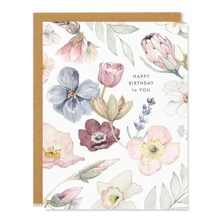 Botanical Pastel Birthday Card