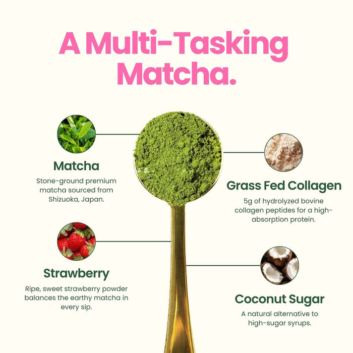 Blume Iced Strawberry Matcha Latte