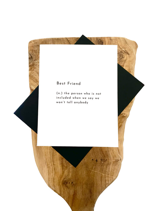 Best Friend: (n.) Card