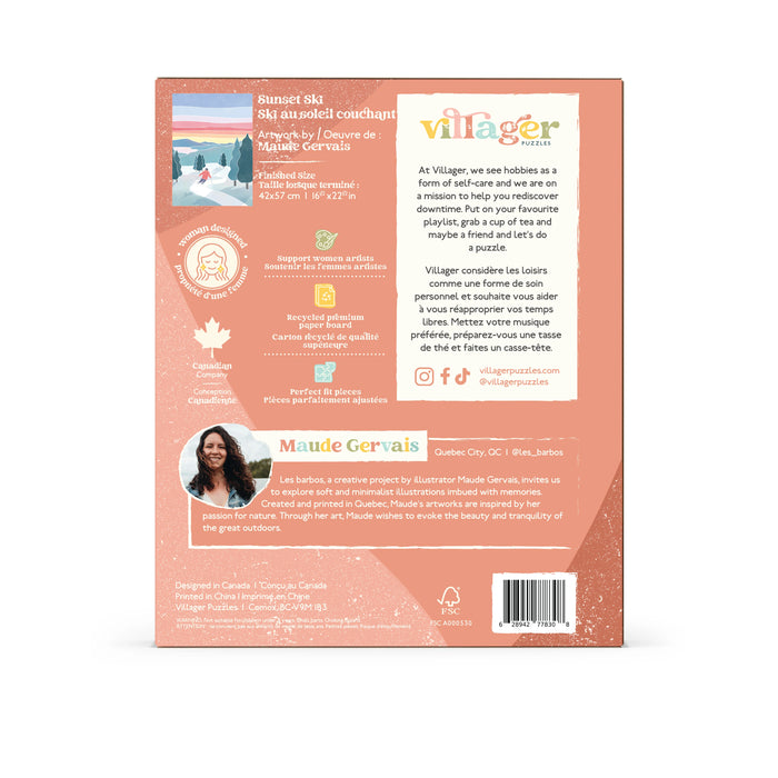 Villager Puzzles Sunset Ski