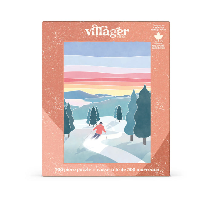 Villager Puzzles Sunset Ski