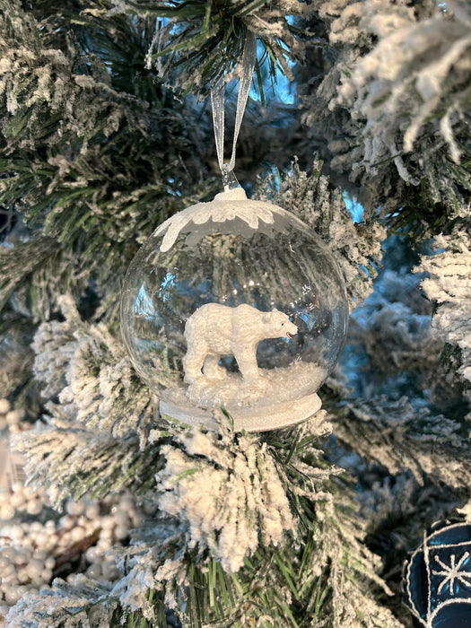 Glass Ornament with Bear