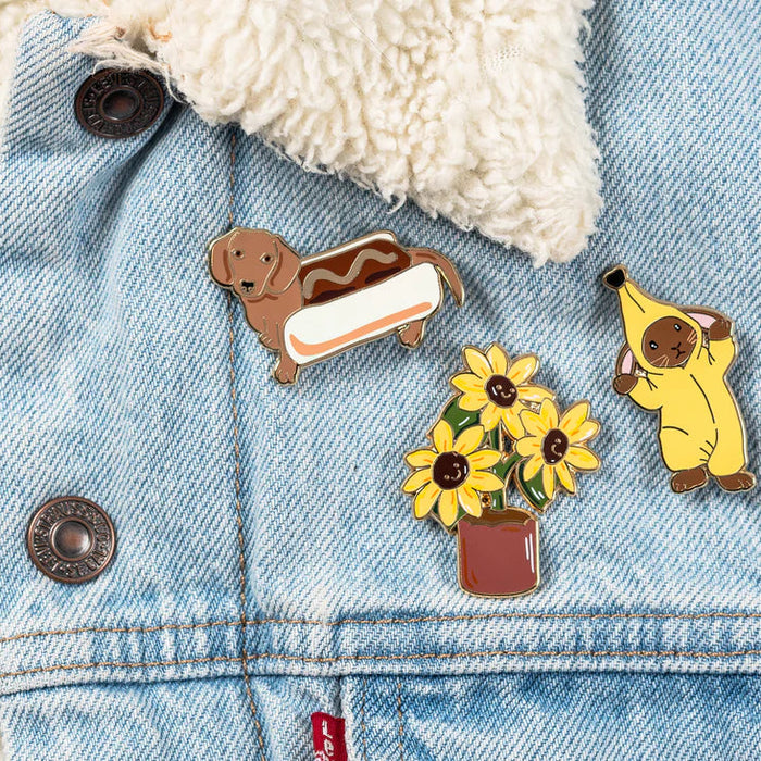 Sunflower Pot Enamel Pin