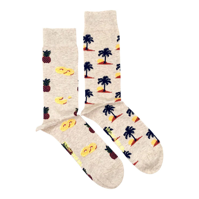 Men's Socks Palm & Pineapple