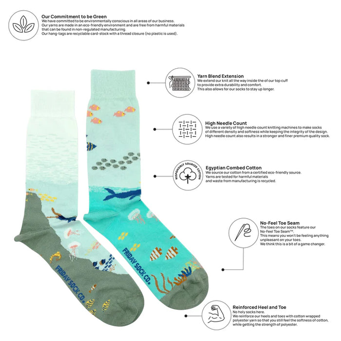 Men's Socks Underwater Scene