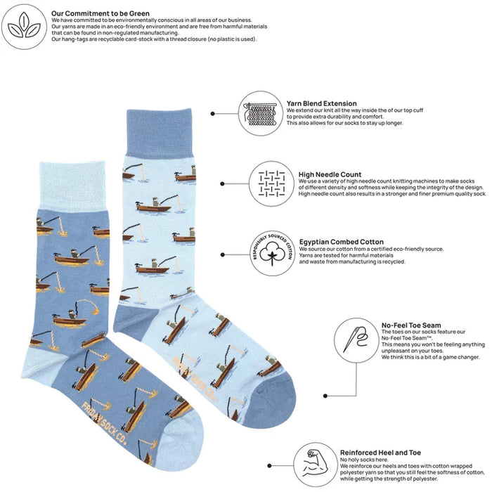 Men's Socks Fish & Fisherman