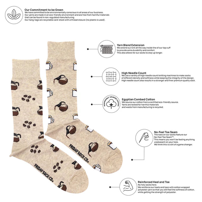 Men's Socks Vintage Coffee