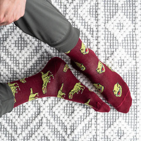 Men's Socks Dino Face