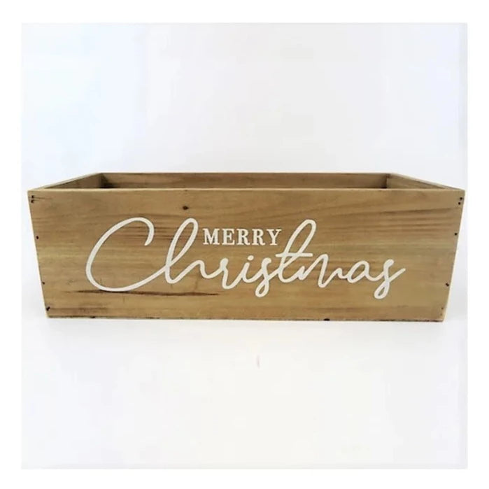 Wooden Box Merry Christmas