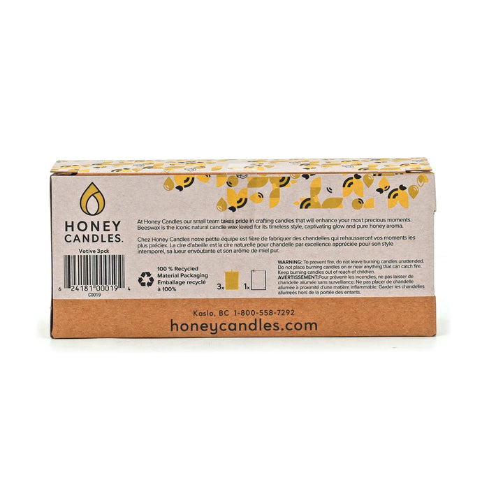 2" Votives Beeswax Candles 3 pack