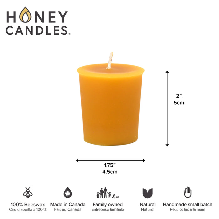 2" Votives Beeswax Candles 3 pack