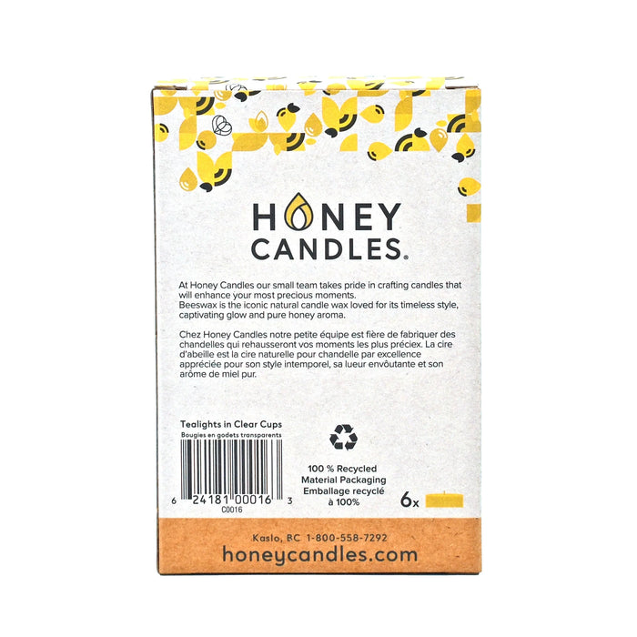 Beeswax Tealight Candles 6 pack