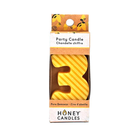 Number Natural Beeswax Candle