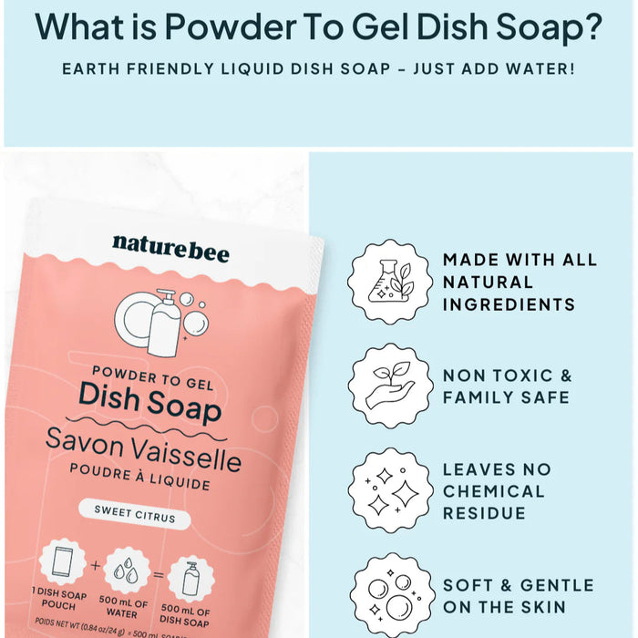 Powder to Gel Dish Soap