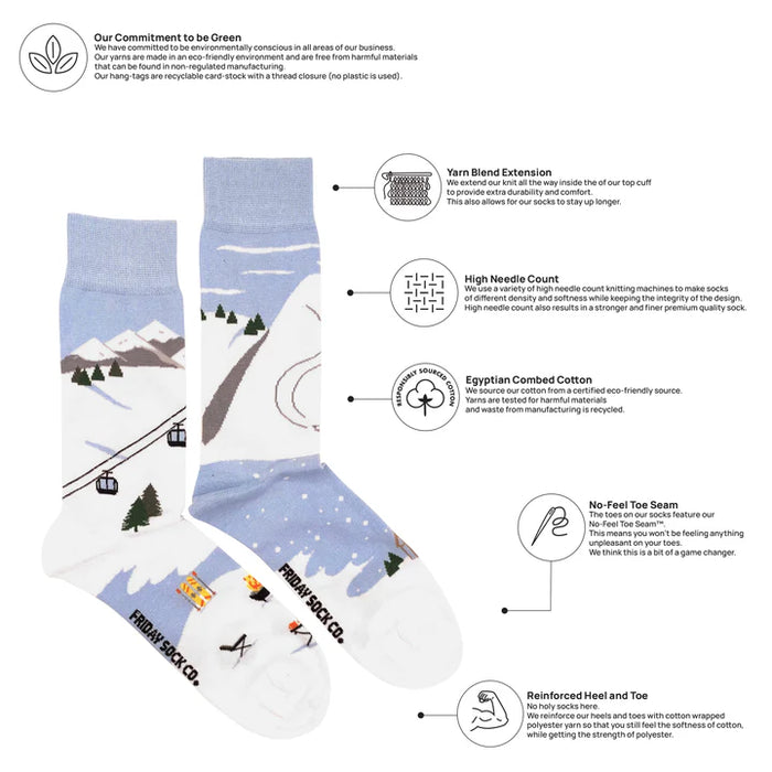 Men's Socks Ski Scene