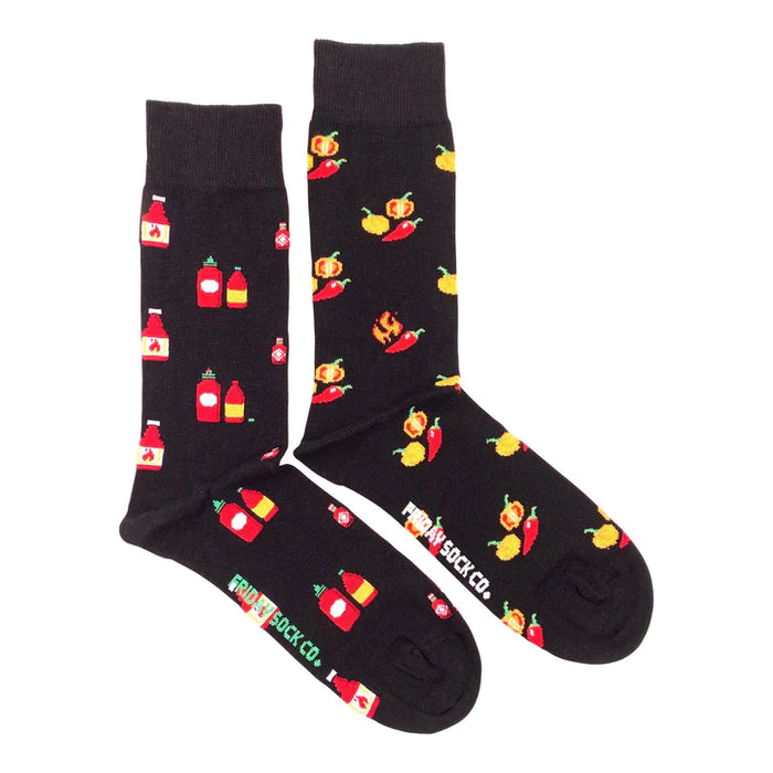 Men's Socks Hot Sauce and Peppers