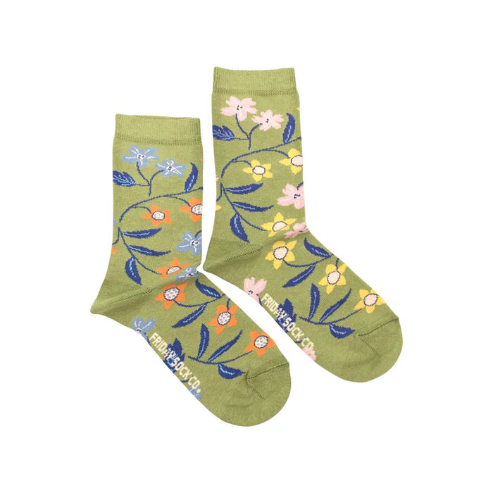 Women's Socks Flower Vine