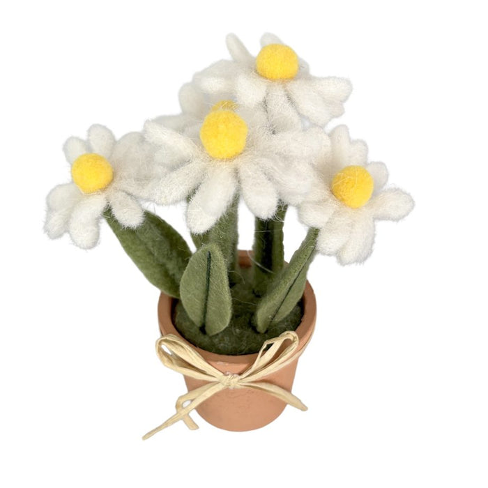 Felt Daisies in a Pot