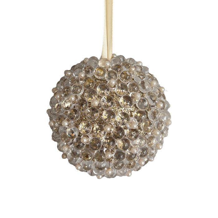 Iced Bead Ball Ornament