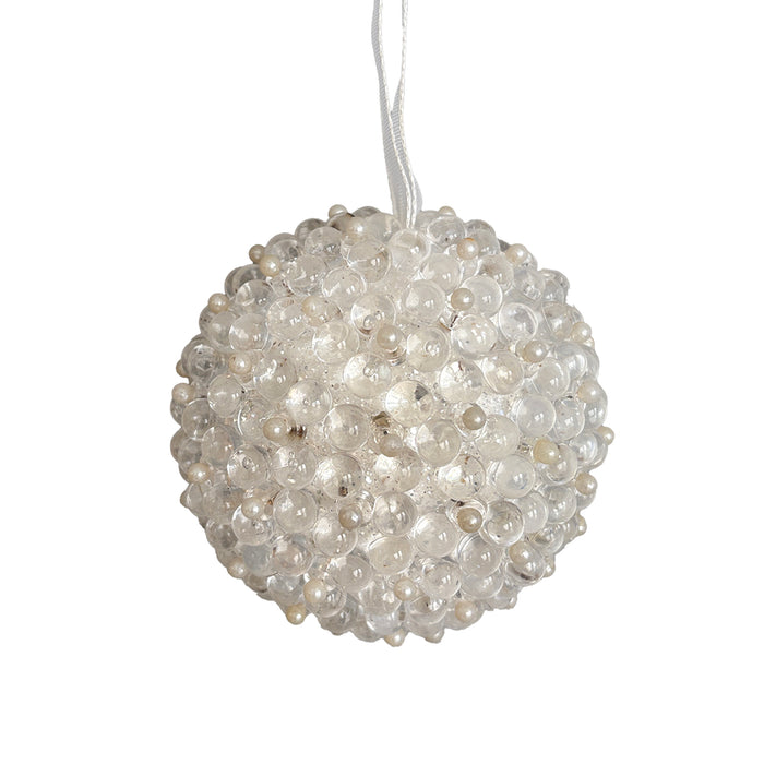 Iced Bead Ball Ornament