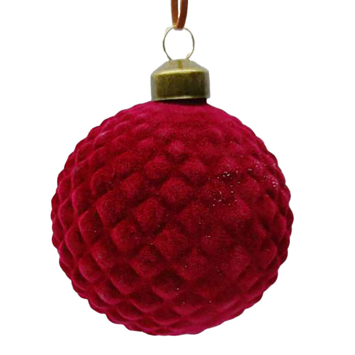 Velvet Diamond Ball Ornament