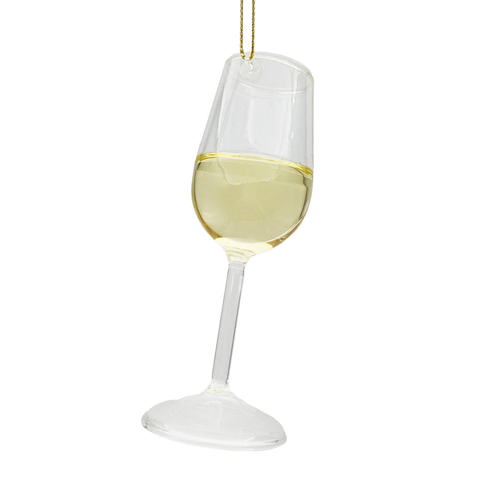 Glass White Wine Ornament