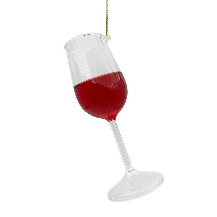 Glass Red Wine Ornament