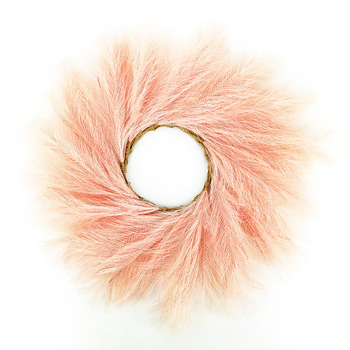 Wreath Pampas Grass Pink 24"