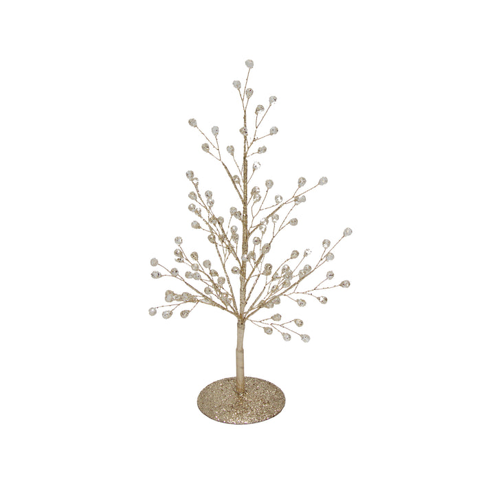 Tree Gold Glitter Crystal Cluster