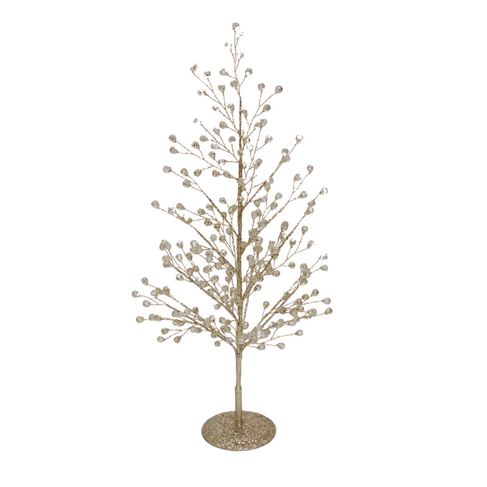 Tree Gold Glitter Crystal Cluster