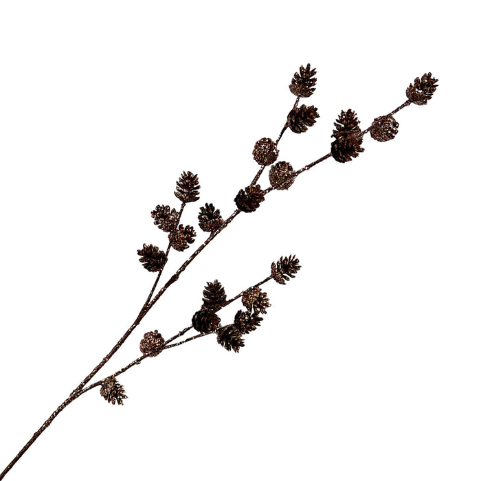 Spray Pinecones with Glitter 31.5"