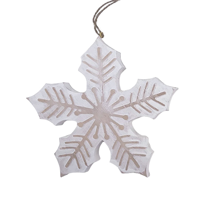 Wooden Snowflake Ornament