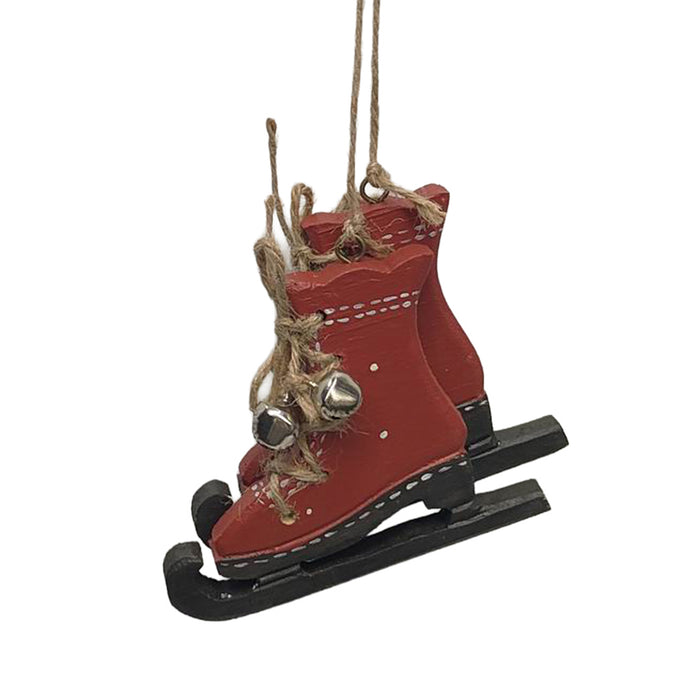 Wooden Ice Skates Ornament