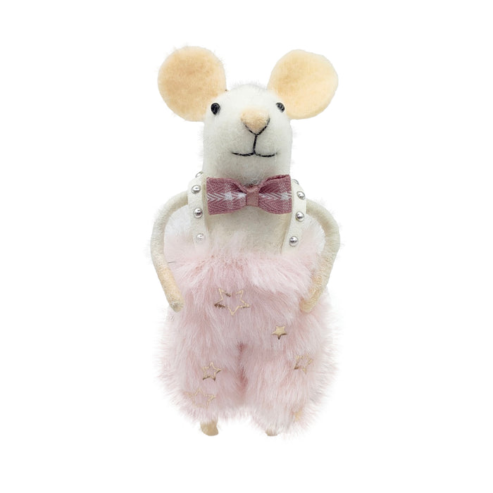 Wool Mouse Overalls Ornament
