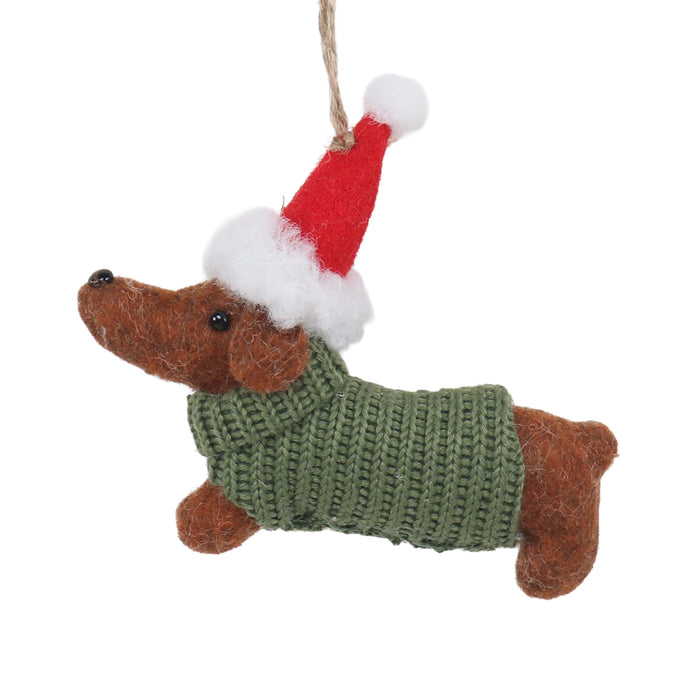 Ornament Fabric Wiener Dog