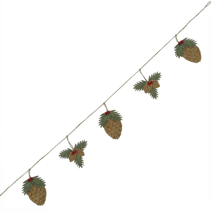 Felt Garland Festive Pine Cone 53" Length