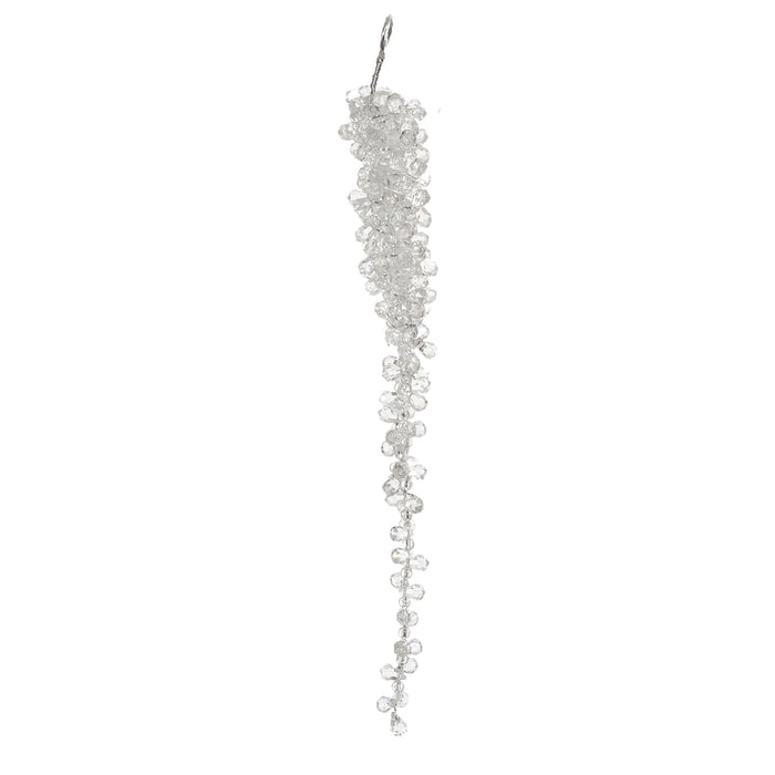 Ornament Clear Beaded Icicles 8"