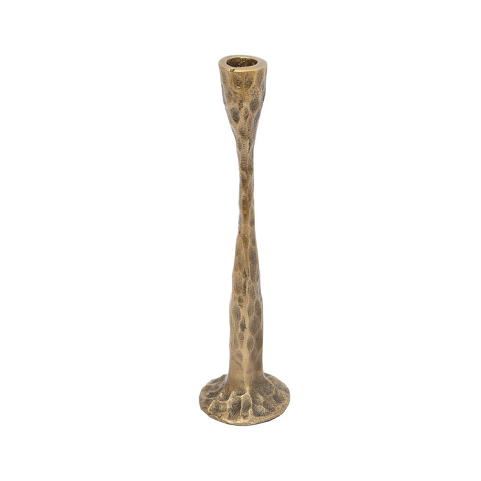 Antique Bronze Hammered Candle Holder