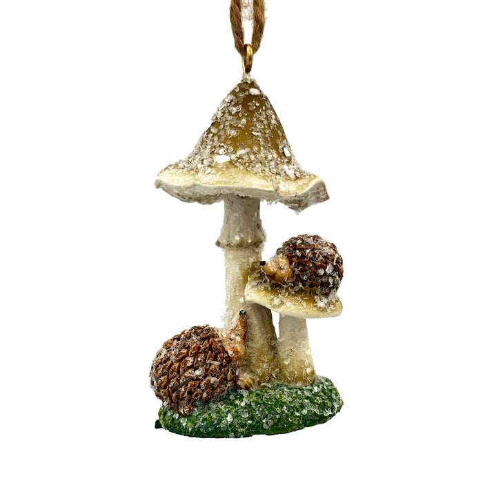 Ornament Mushroom with Hedgehog