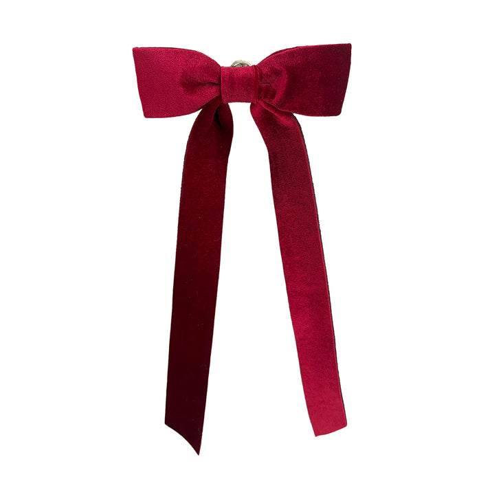 Fabric Bow Classic Velvet with Clip