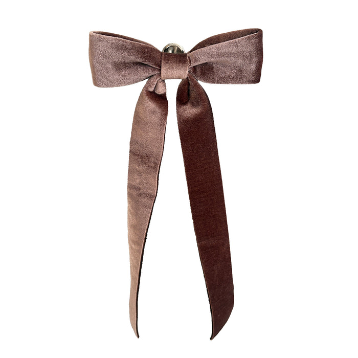 Fabric Bow Classic Velvet with Clip