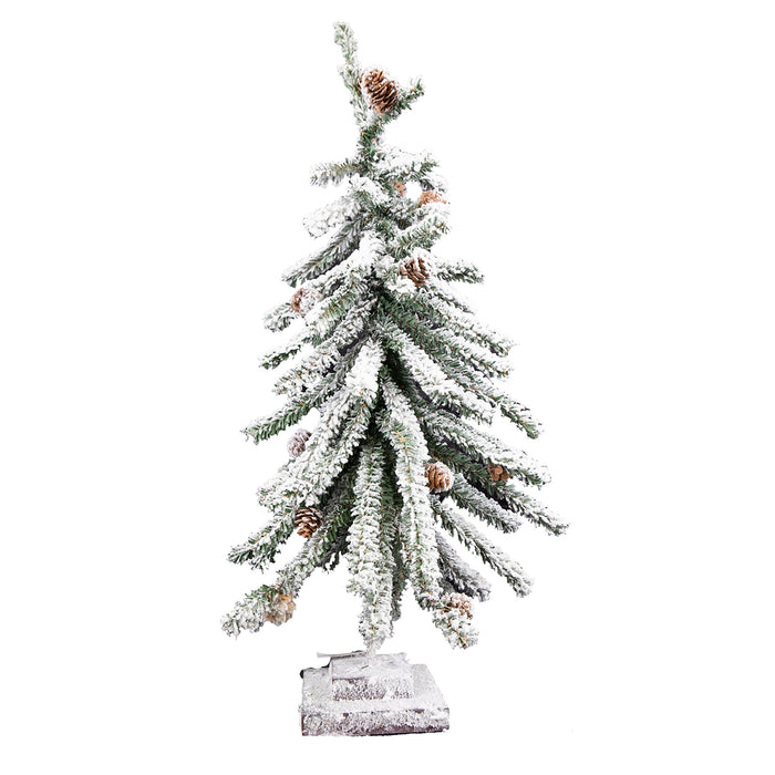 Snowy Pine Needle Tree 25"
