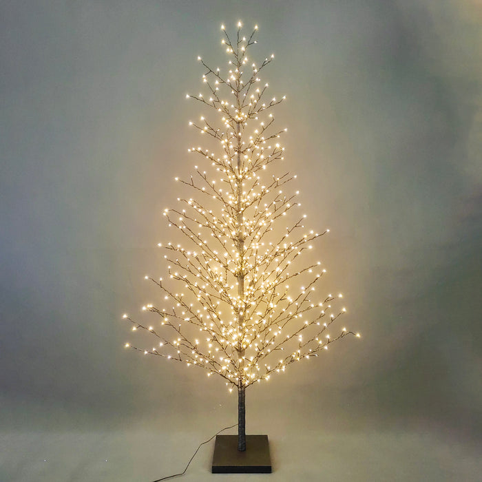 Black Twig Tree with Lights