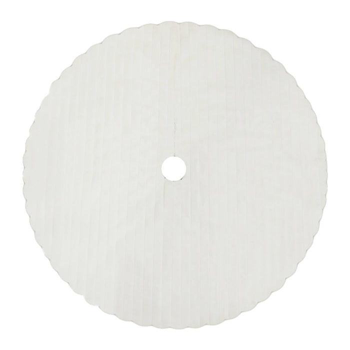 Tree Skirt Cream Faux Fur